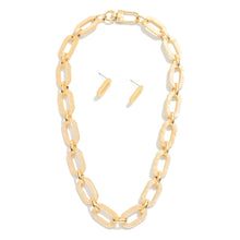 Glitter Acetate Chain Link Necklace Set