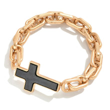 Chain Link Cross Bracelet