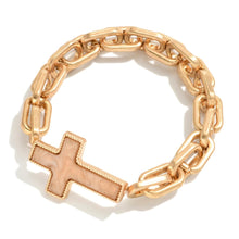 Chain Link Cross Bracelet