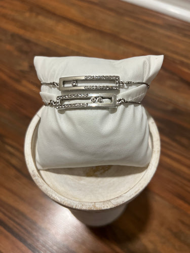 Silver Rhinestone Mother Bracelet