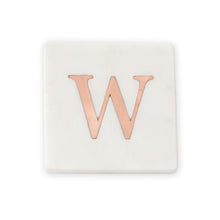 Initial Marble & Copper Coaster Set