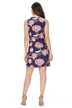 Navy Floral sleeveless Dress