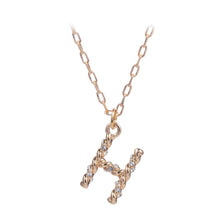 Gold textured Initial Necklace