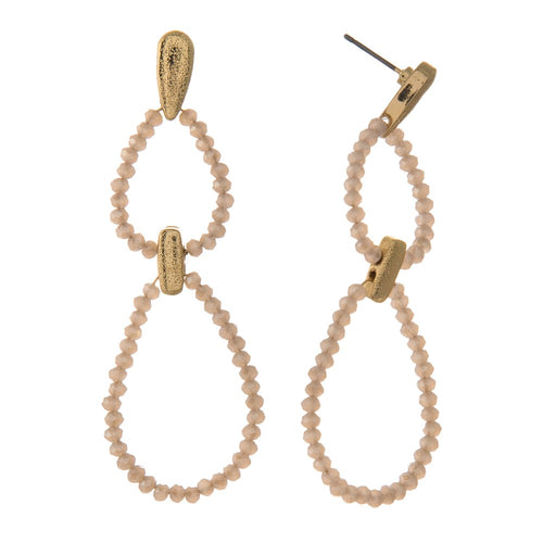 Blush faceted bead Earrings