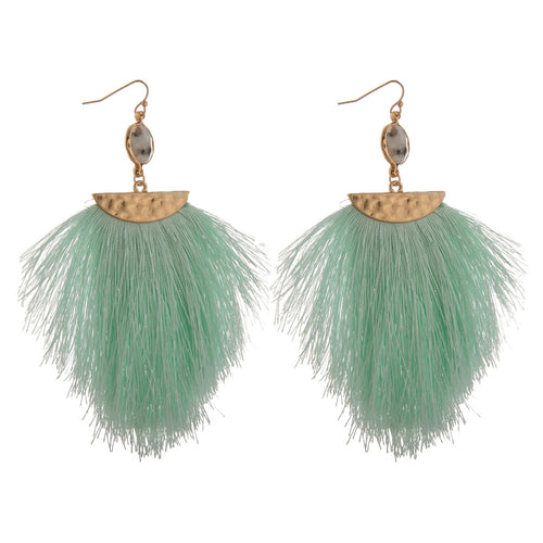 Tassel & Natural stone Earrings
