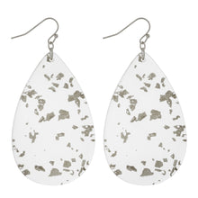 Clear Resin Teardrop Earrings