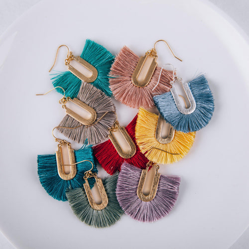 Fishhook Tassel Earrings