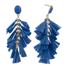 Raffia Tassel Fanned Earrings