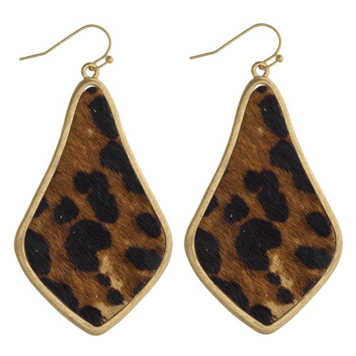 Leopard Faux Fur Earrings