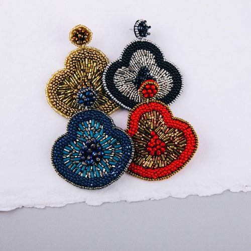 Seed Bead felt Earrings