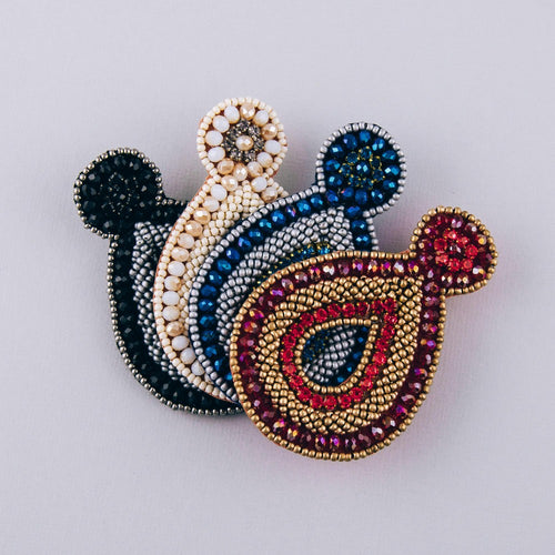 Seed Bead Rhinestone Teardrop Earrings