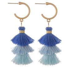 Tassel Drop Hoop Earrings