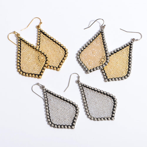 Metal Filigree Moroccan Earrings