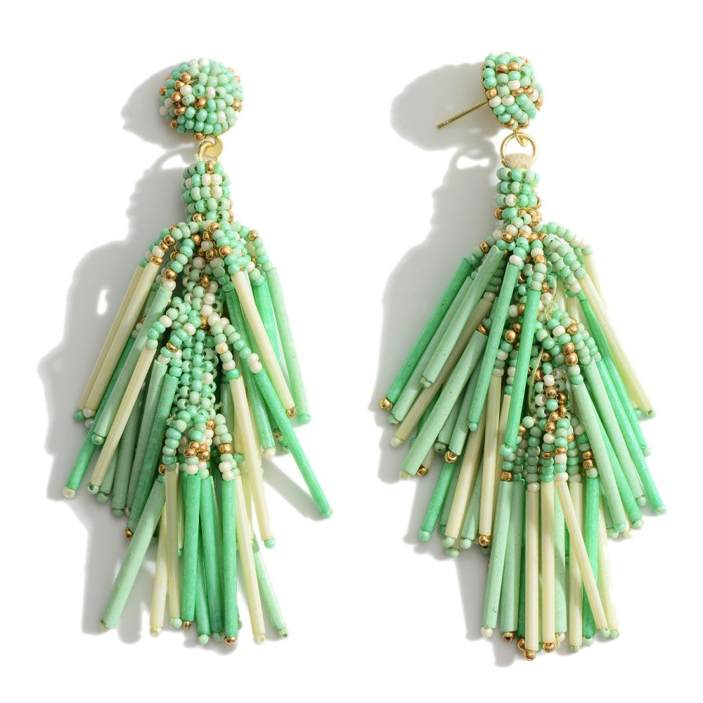 Bead Tassel Earrings