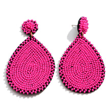 Seed Bead Teardrop Earrings