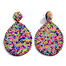 Seed Bead Teardrop Earrings