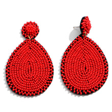 Seed Bead Teardrop Earrings