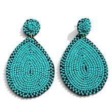 Seed Bead Teardrop Earrings