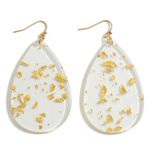 Clear Resin Teardrop Earrings