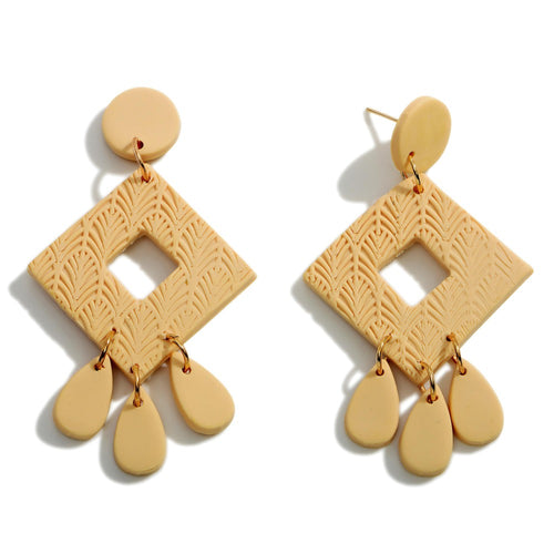 Natural Clay Drop Earrings