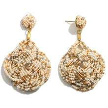 Beaded drop Knot Earrings