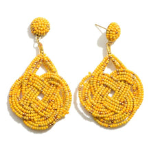 Beaded drop Knot Earrings