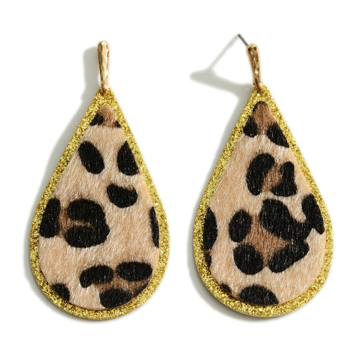 Leopard Teardrop Earrings