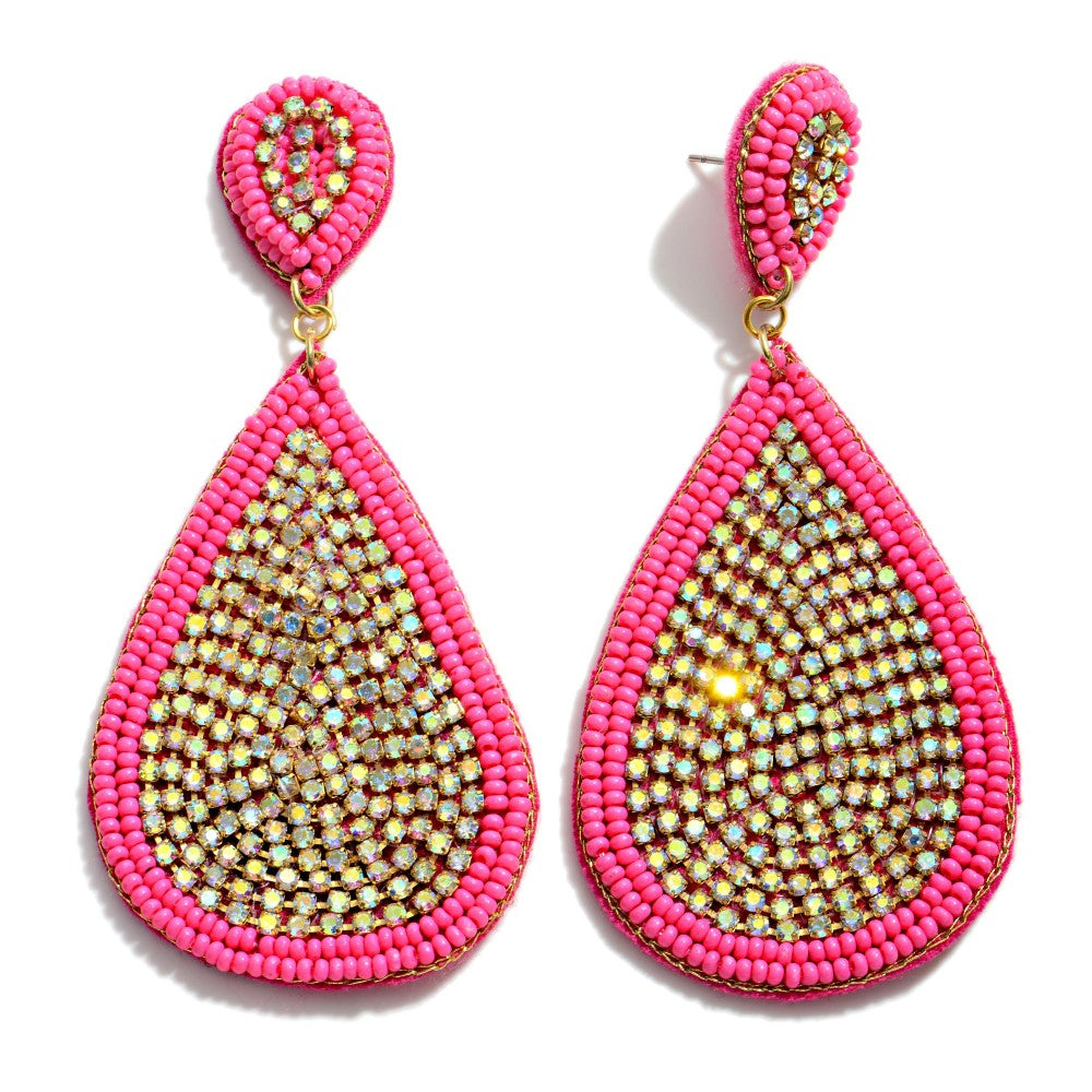 Rhinestone Teardrop Earrings