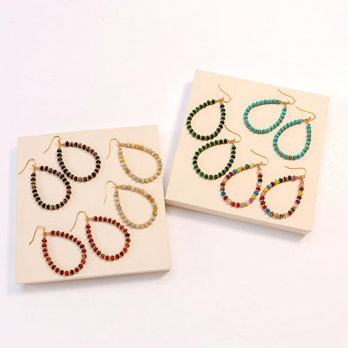 Beaded Hoop Earrings