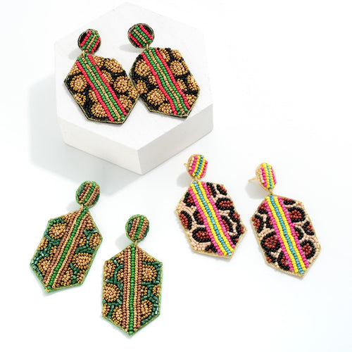 Animal print Beaded Earrings