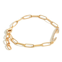 Gold Chain Initial Bracelet