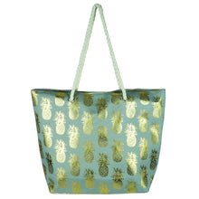Metallic Pineapple Tote Bag