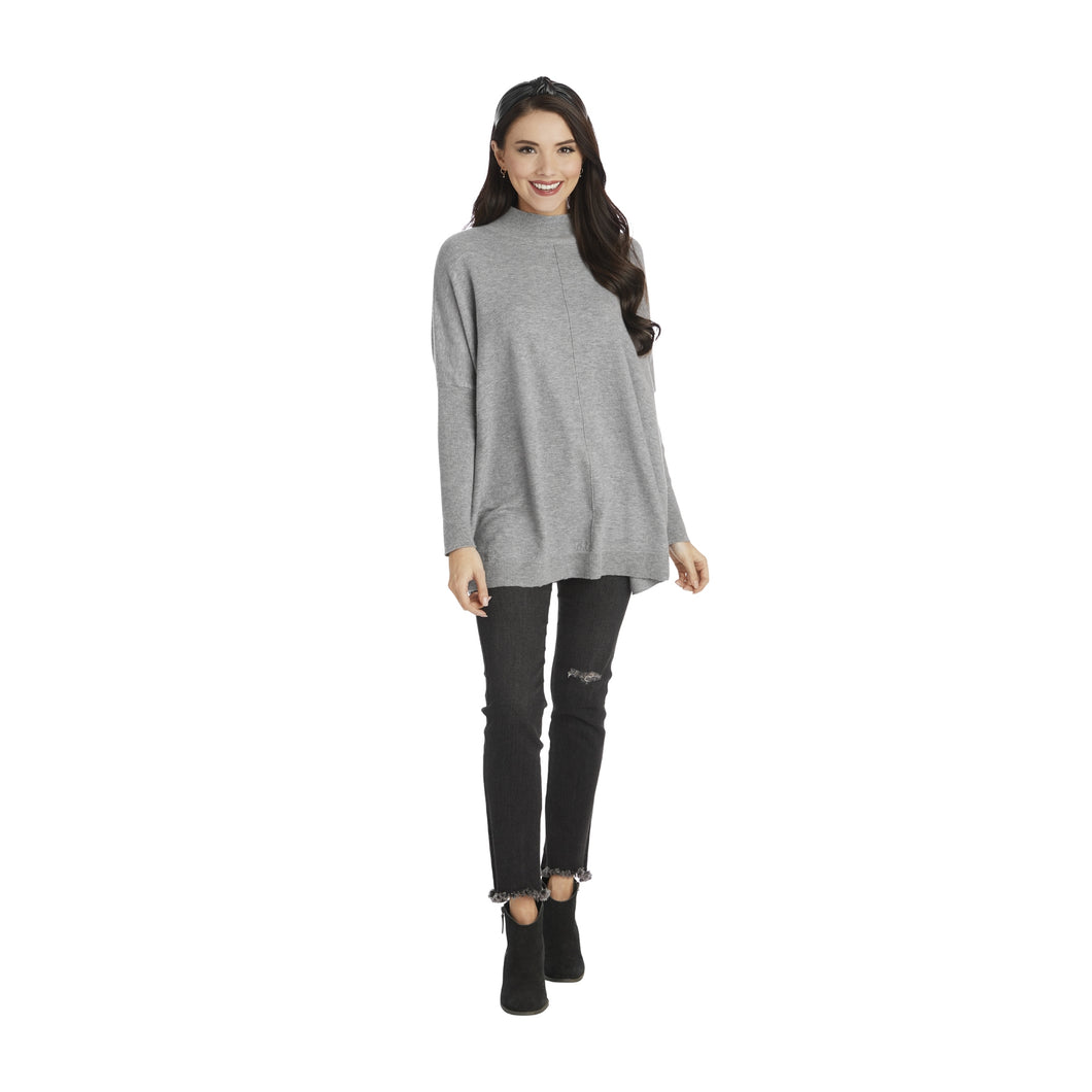 Gray Ellis Mock Neck Sweater