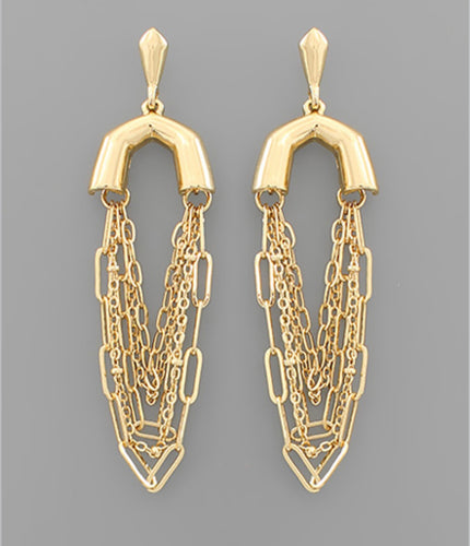 Arch Chain Dangle Earrings