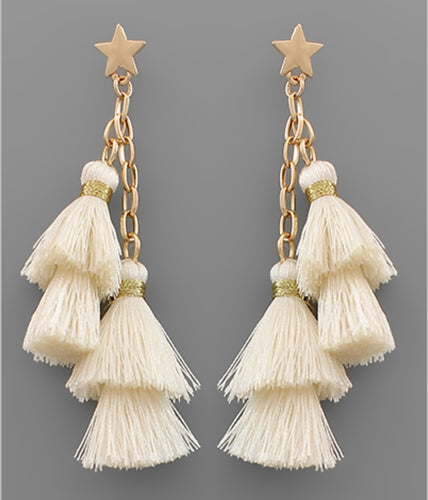 Star Tassel Earrings