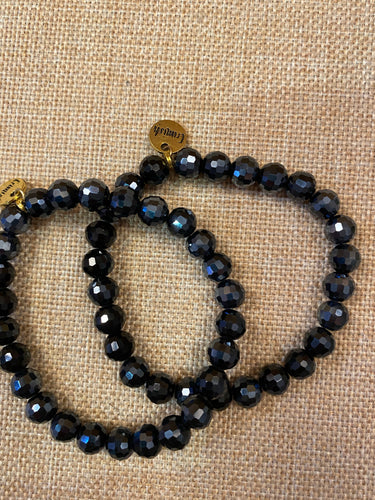 Erimish Shiny navy bead bracelet