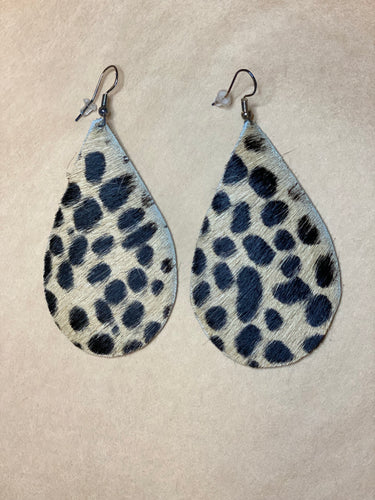 Cheetah Leather Earrings