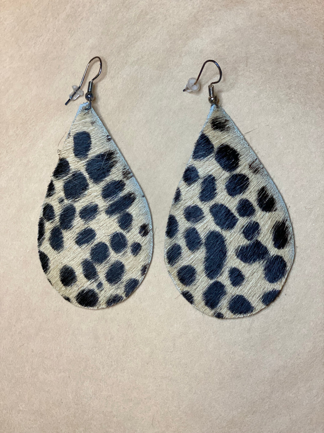 Cheetah Leather Earrings