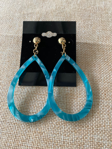 Turquoise Acetate Earrings