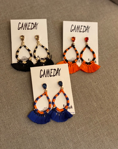 GAME DAY tassel Earrings